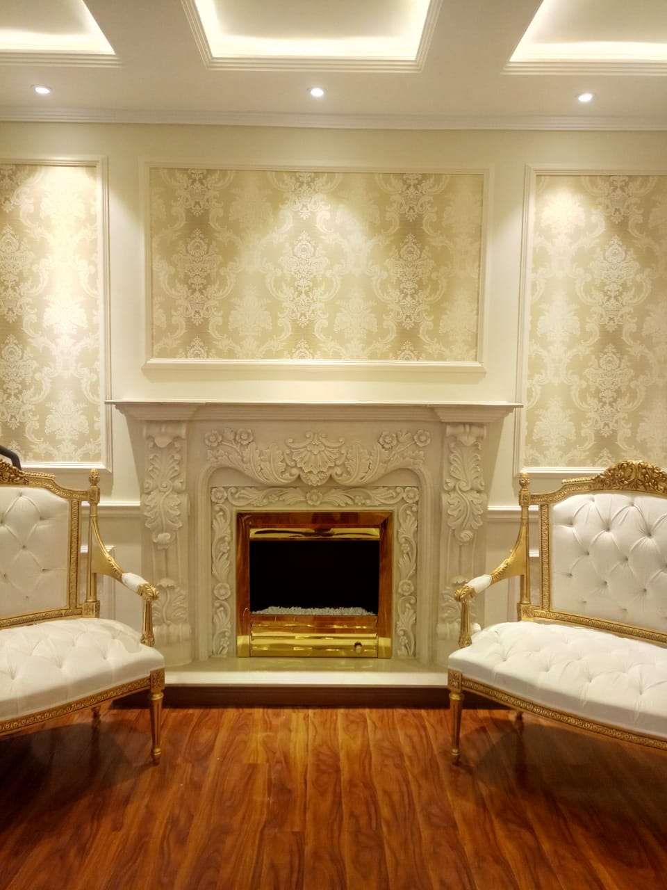 Luxury indoor commercial fireplace